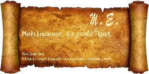 Mehlmauer Erzsébet névjegykártya
