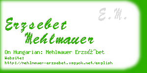 erzsebet mehlmauer business card